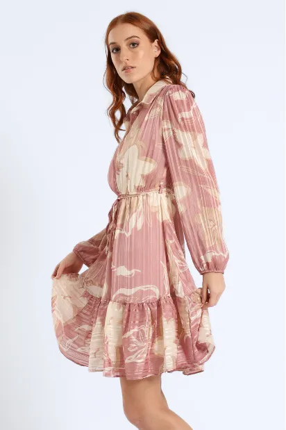 Button Through Tiered Floral Tea Dress - Pink sold by Edgars product image thumbnail 2