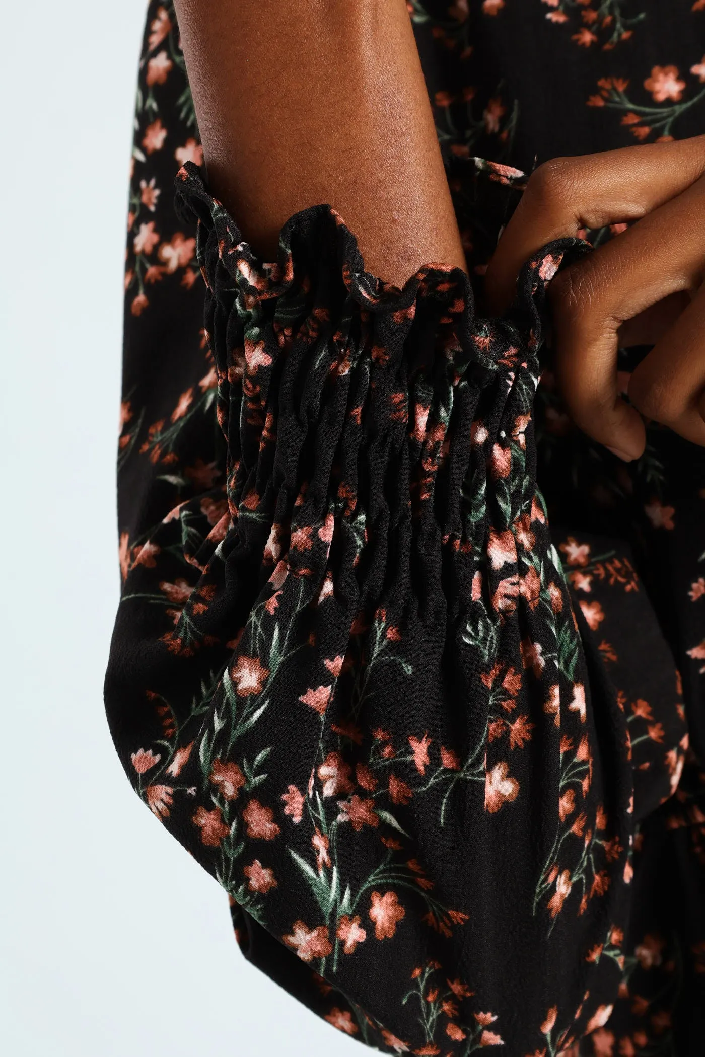 Shirred Cuff & Bodice Fit & Flare Dress sold by Edgars product image thumbnail 4