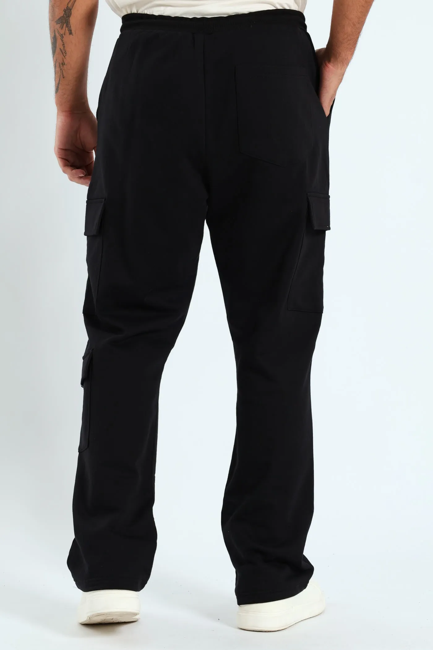 Straight Leg Cargo Fleece Jogger - Black sold by Edgars product image thumbnail 3