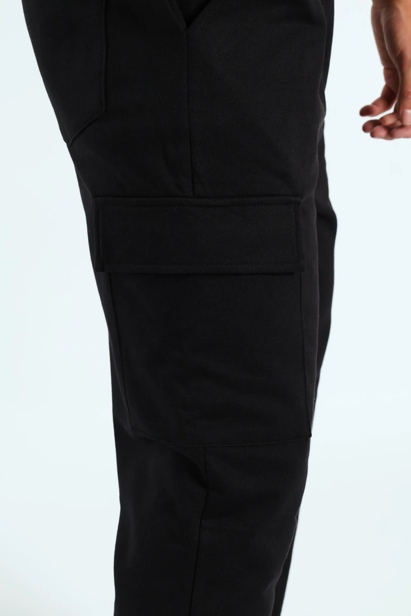 Straight Leg Cargo Fleece Jogger - Black sold by Edgars product image thumbnail 4