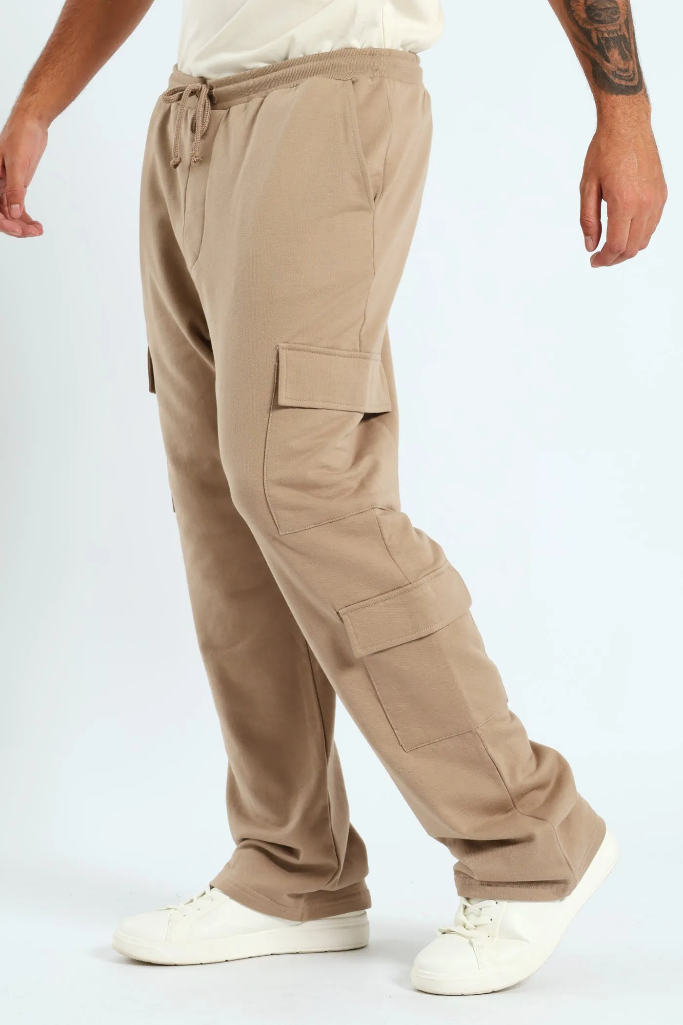 Straight Leg Cargo Fleece Jogger - Stone sold by Edgars product image thumbnail 2