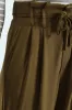 Paperbag Self Belt Wideleg Pant - Fatigue sold by Edgars