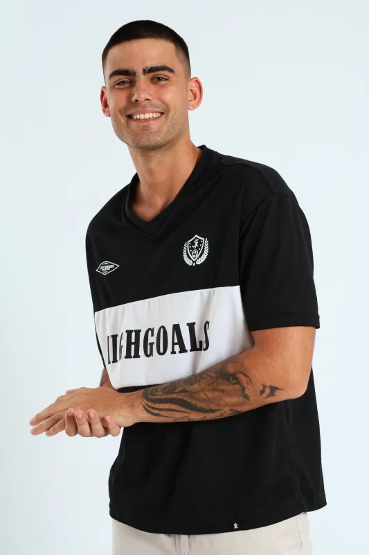 Oversized Sport Jersey Tee - Black/White sold by Edgars