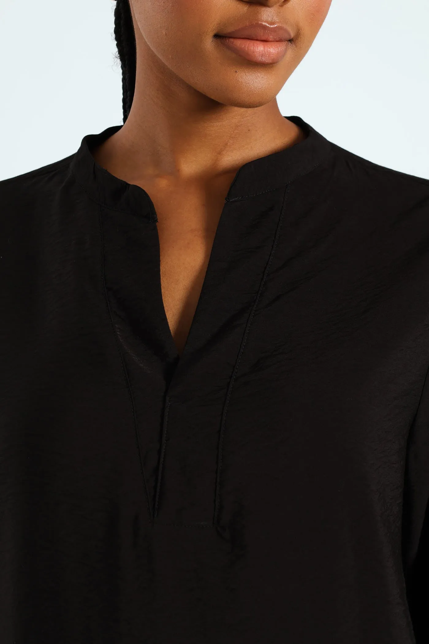 Half Placket Popover Blouse - Black sold by Edgars product image thumbnail 4
