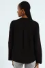 Half Placket Popover Blouse - Black sold by Edgars 
