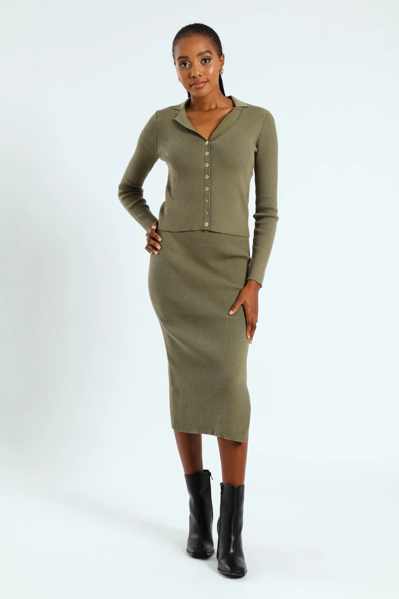 Pull-On Knitwear Skirt - Artichoke Green sold by Edgars product image thumbnail 2