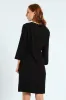 Notch Neck Work Pencil Dress - Black sold by Edgars