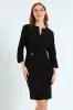 Notch Neck Work Pencil Dress - Black sold by Edgars