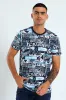 Graffiti Print Tee - Blue sold by Edgars 