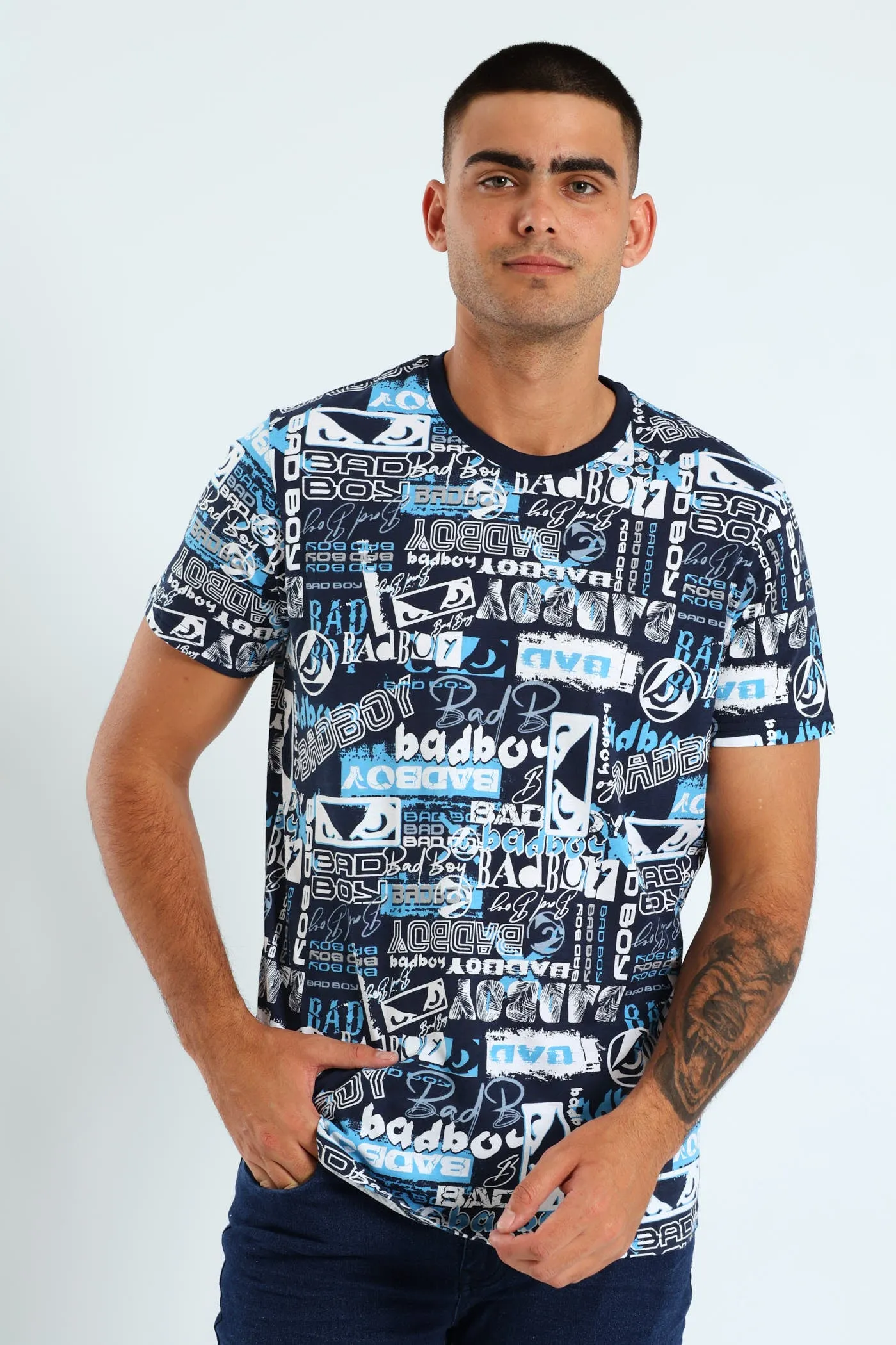 Graffiti Print Tee - Blue sold by Edgars