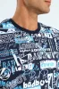 Graffiti Print Tee - Blue sold by Edgars 