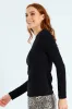 Long Sleeve Cotton Lycra Crew Top - Black sold by Edgars