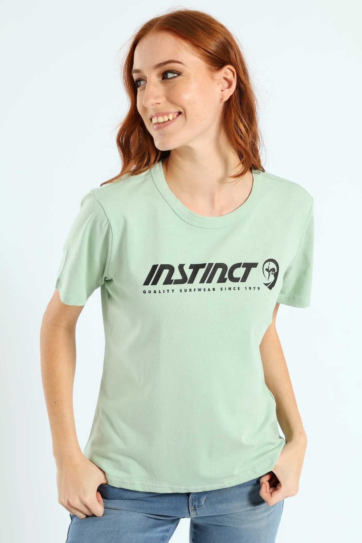 Surf Logo Tee - Sage sold by Edgars