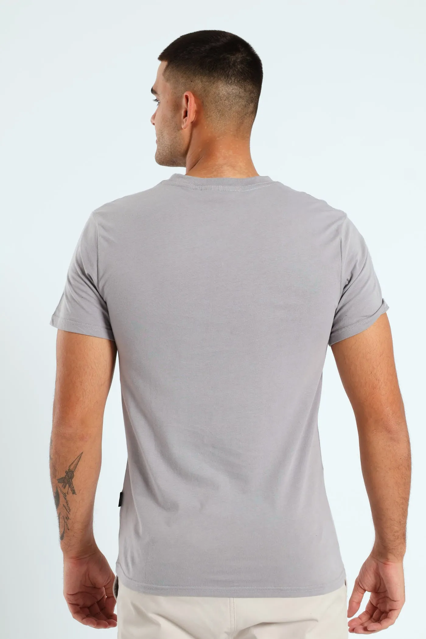 Short Sleeve Basic Print T-Shirt - Light Grey sold by Edgars product image thumbnail 3