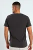 Short Sleeve Basic Print T-Shirt - Charcoal sold by Edgars