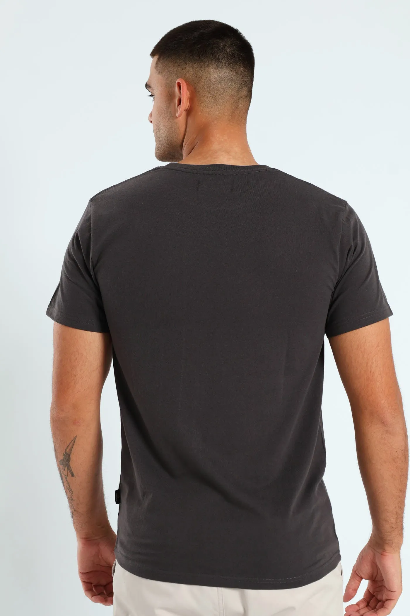 Short Sleeve Basic Print T-Shirt - Charcoal sold by Edgars product image thumbnail 3