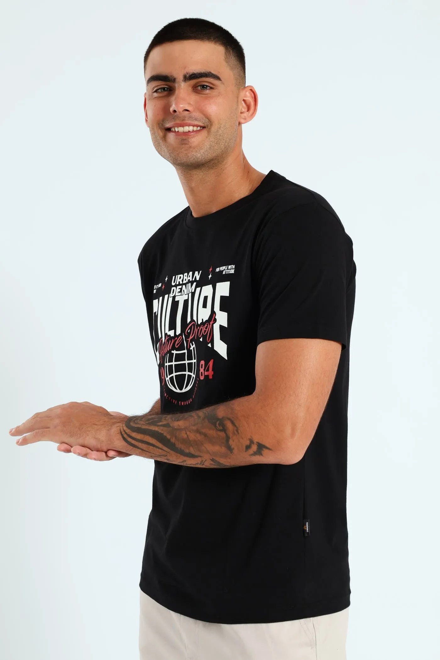 Short Sleeve Basic Print T-Shirt - Black sold by Edgars product image thumbnail 2