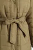 Long Length Belted Padded Puffer Jacket - Green sold by Edgars
