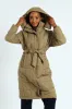 Long Length Belted Padded Puffer Jacket - Green sold by Edgars