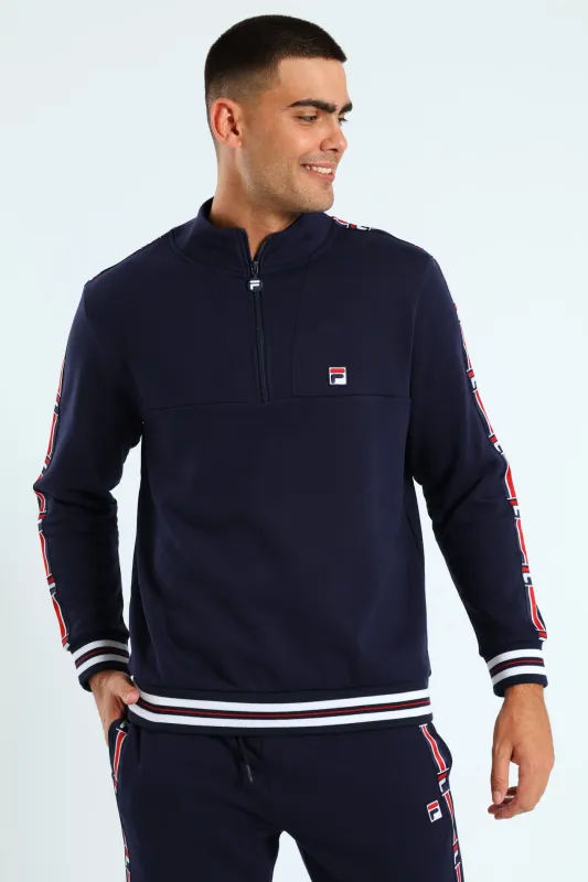 Foster 3/4 Zip Sweater - Navy sold by Edgars 