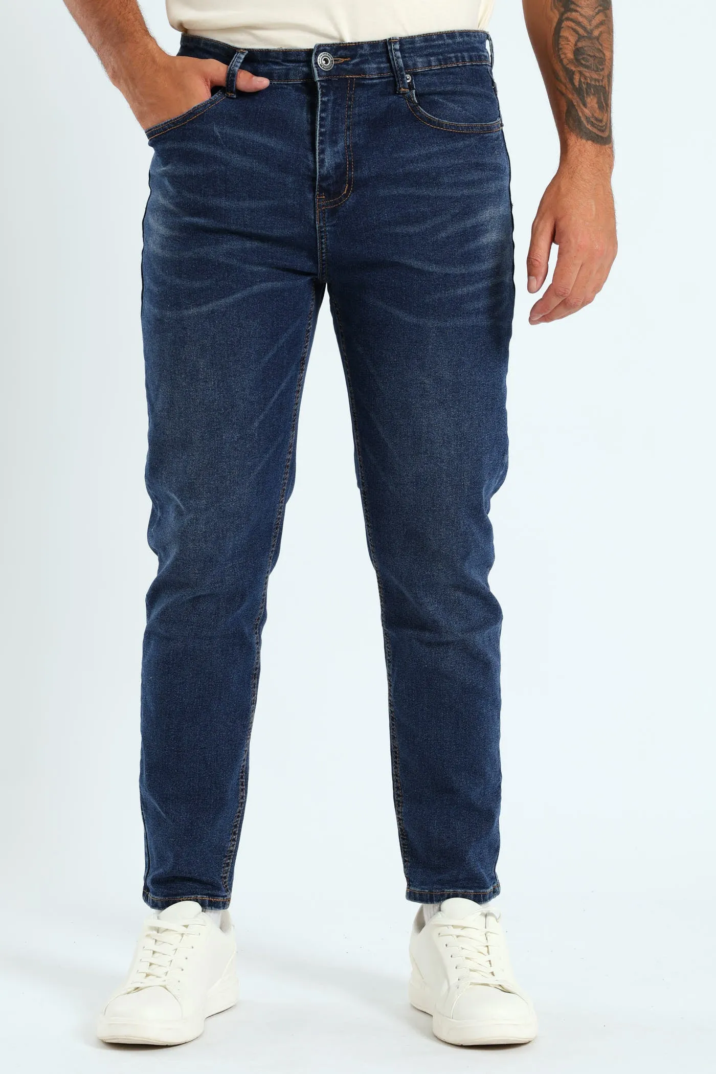 Straight Denim - Dark Indigo sold by Edgars