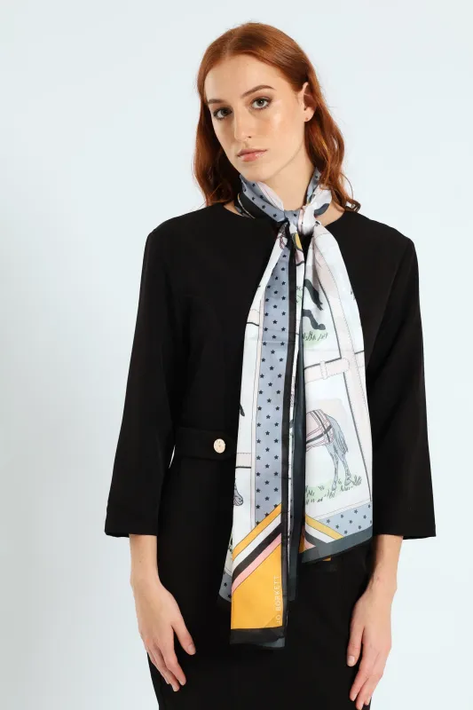 Silk Touch Horse Scarf - Multi sold by Edgars