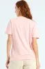 Cotton Rib Neck Boxy Tee - Light Pink sold by Edgars