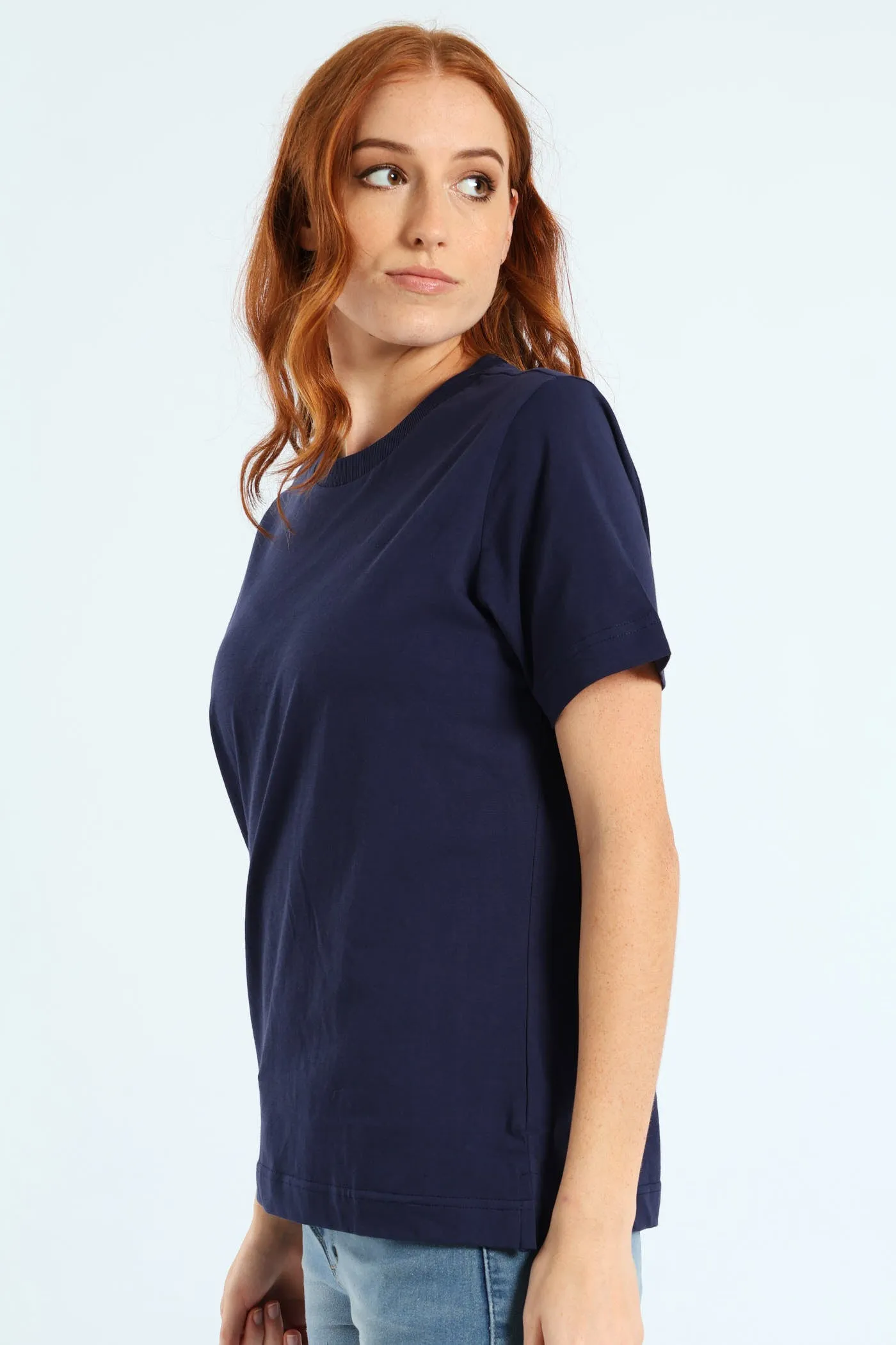 Cotton Rib Neck Boxy Tee - French Navy sold by Edgars product image thumbnail 2