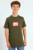 Boys Core Short Sleeve Print Tee - Olive/Red sold by Edgars 