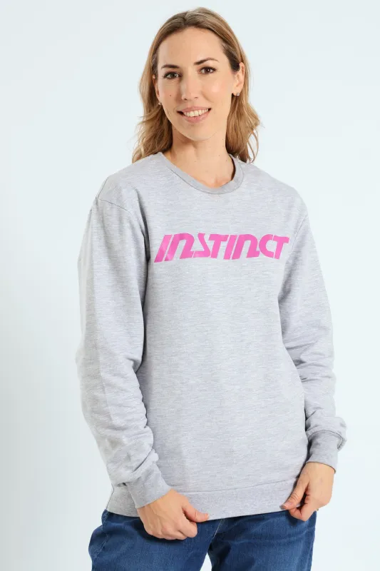 Crew Neck Logo Tee - Grey Melange sold by Edgars