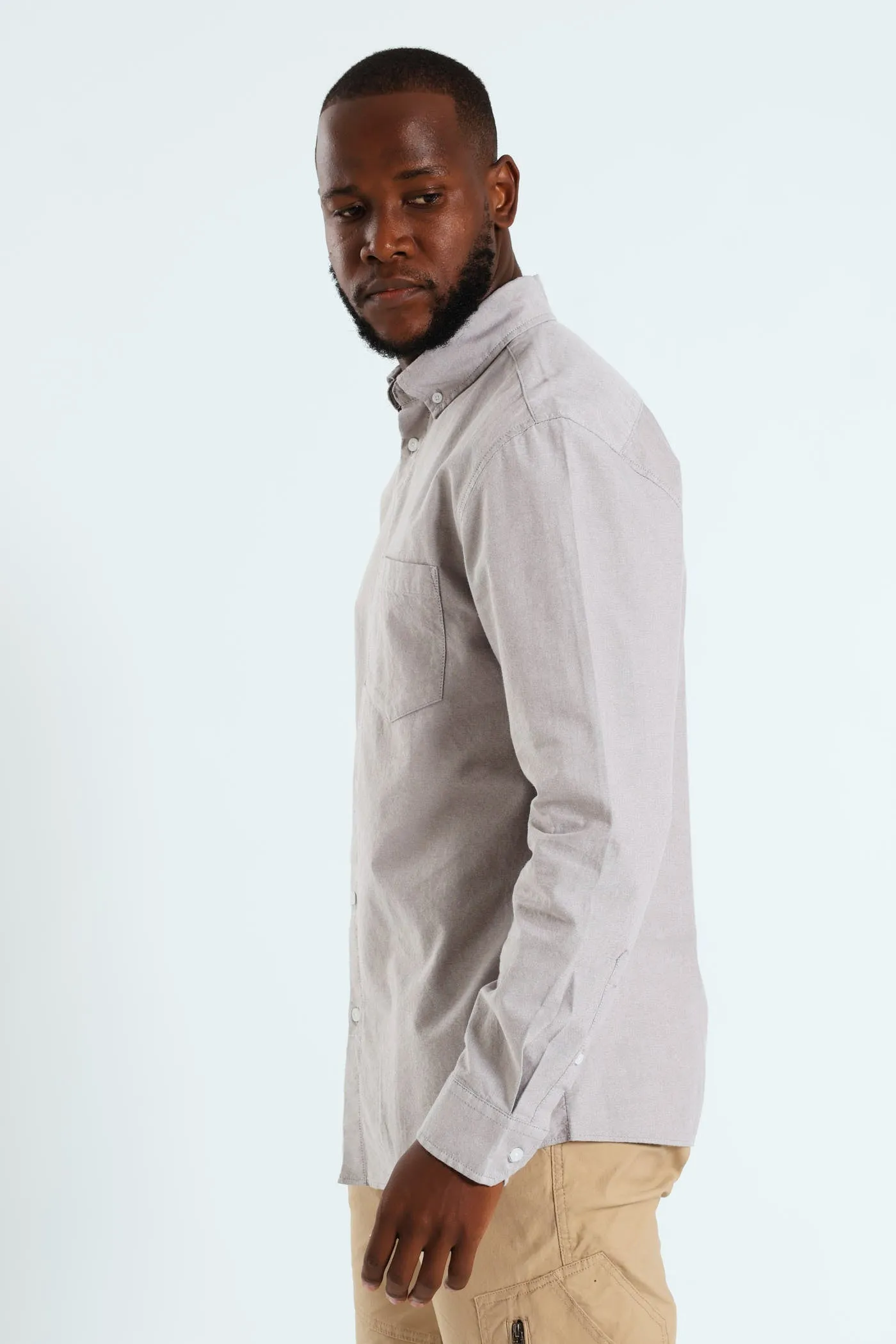 Long Sleeve Oxford Shirt - Light Brown sold by Edgars product image thumbnail 5