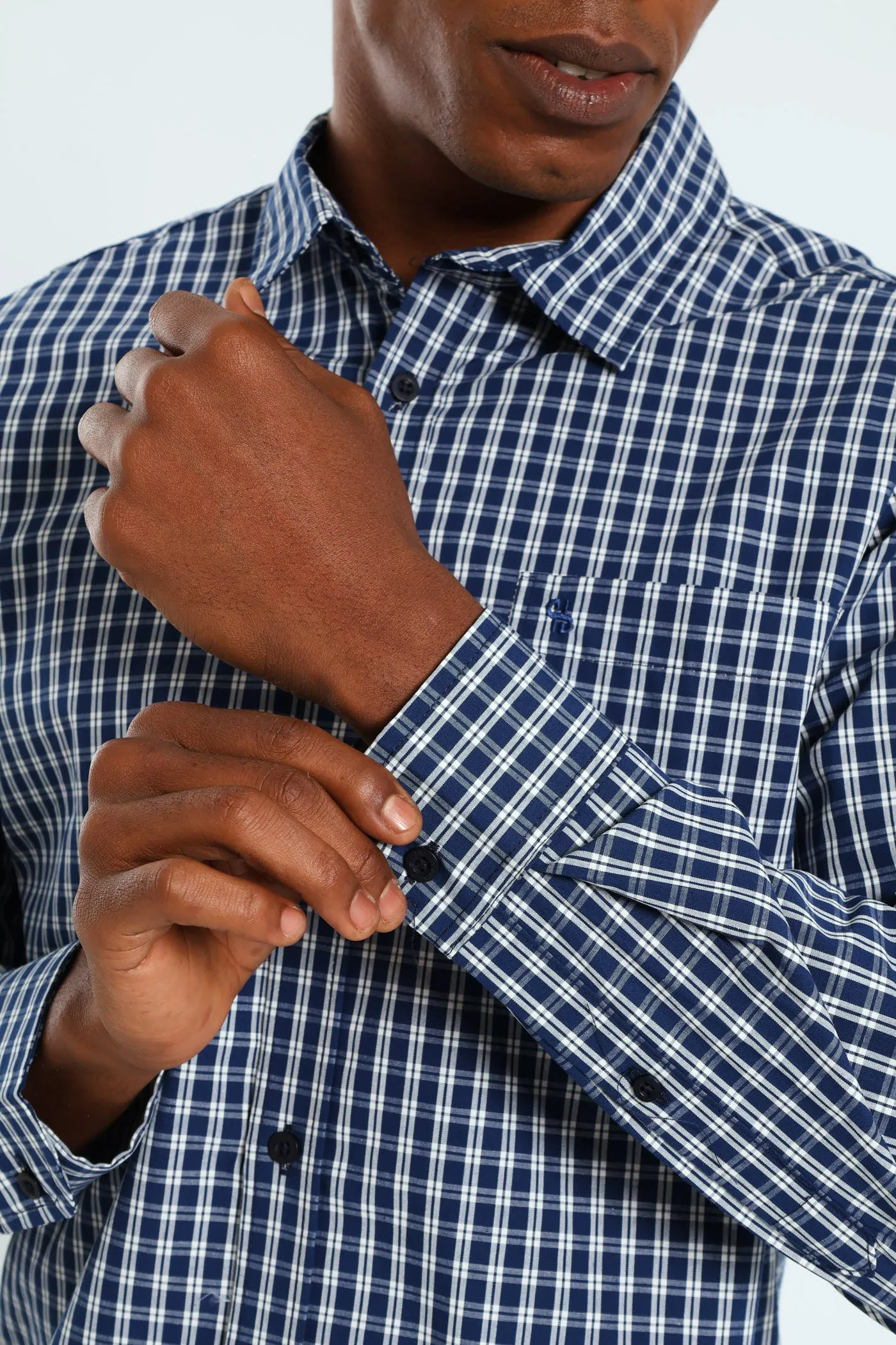 Long Sleeve Check Shirt - Navy/White sold by Edgars product image thumbnail 2