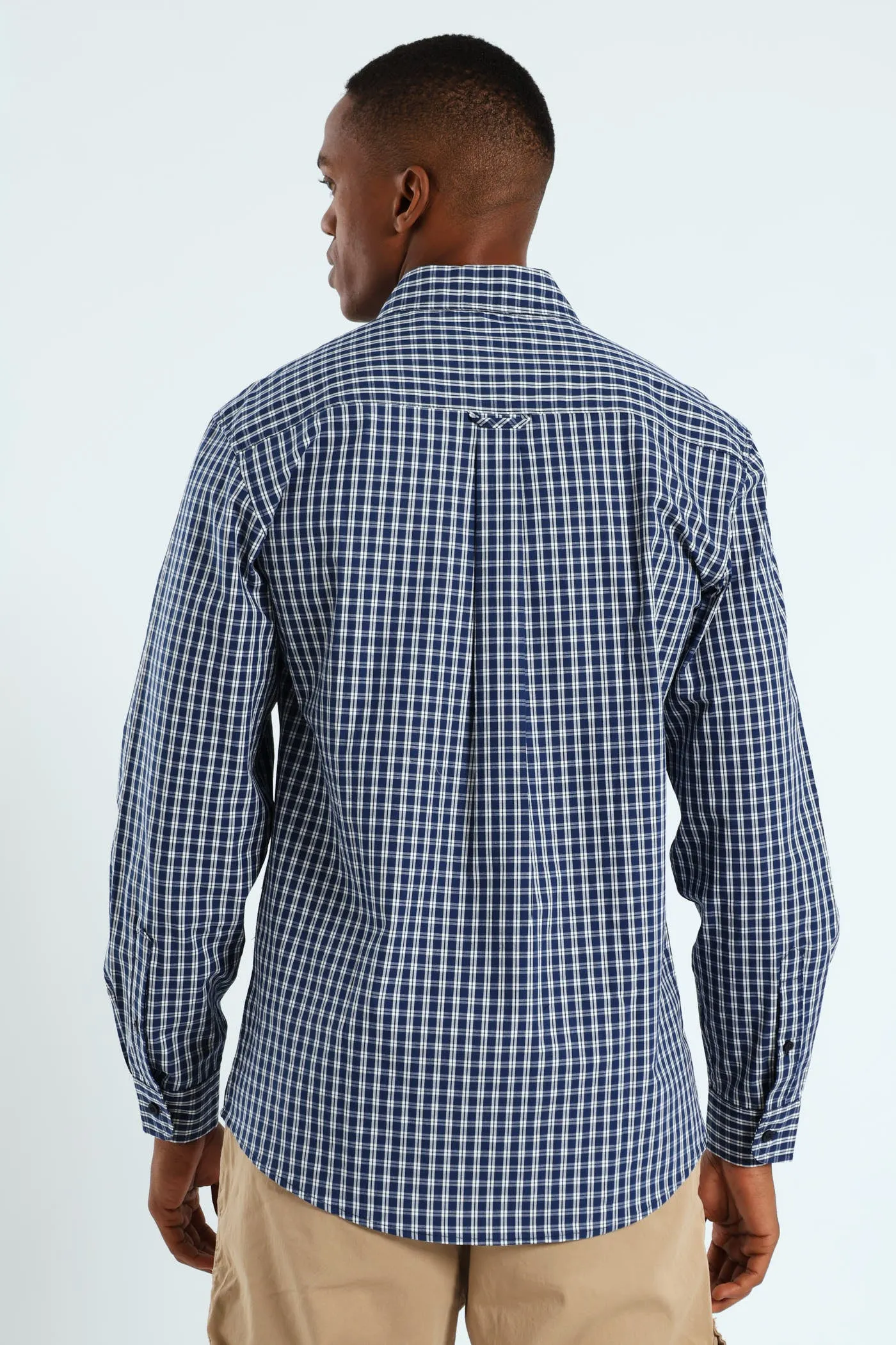 Long Sleeve Check Shirt - Navy/White sold by Edgars product image thumbnail 4