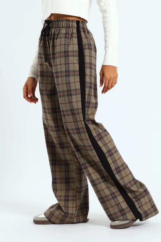 Check Side Stripe Trouser - Neutral sold by Edgars