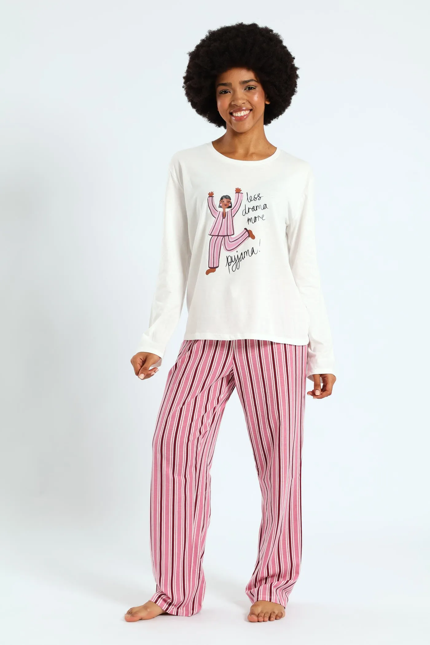 Long Sleeve Knit Tee - White sold by Edgars product image thumbnail 2