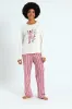 Knit Stripe Pant - White/Pink sold by Edgars 
