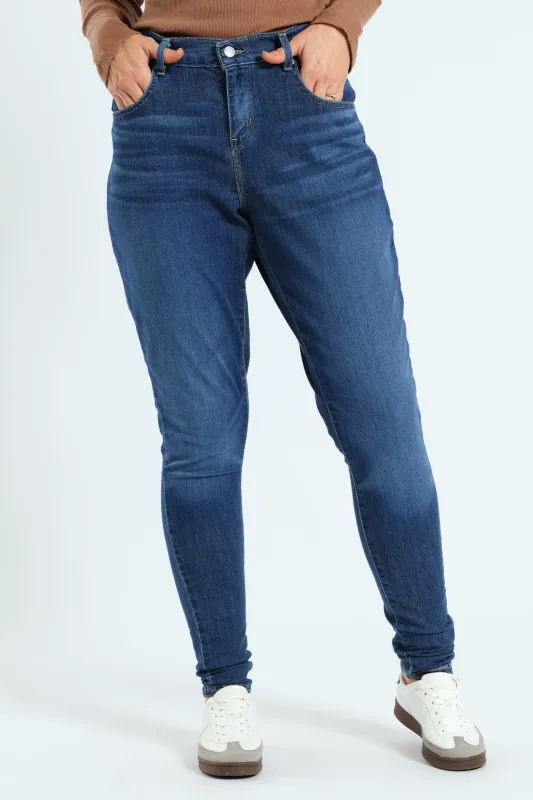 Curvy Super Skinny Jean - Med Wash sold by Edgars