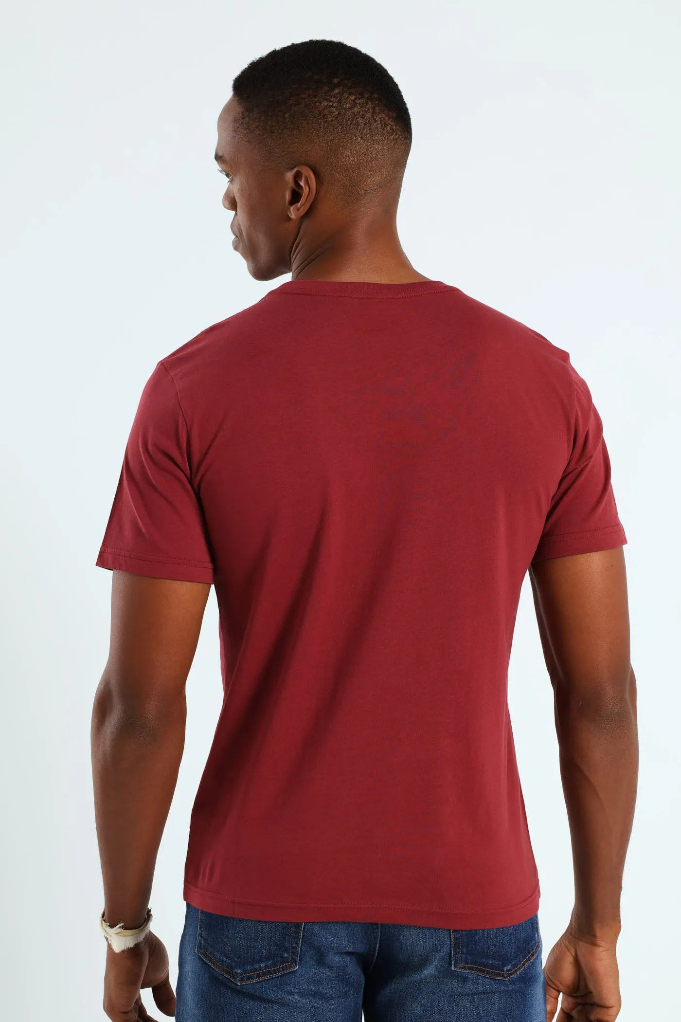 Vintage Blue Jeans Tee - Burgundy sold by Edgars product image thumbnail 4