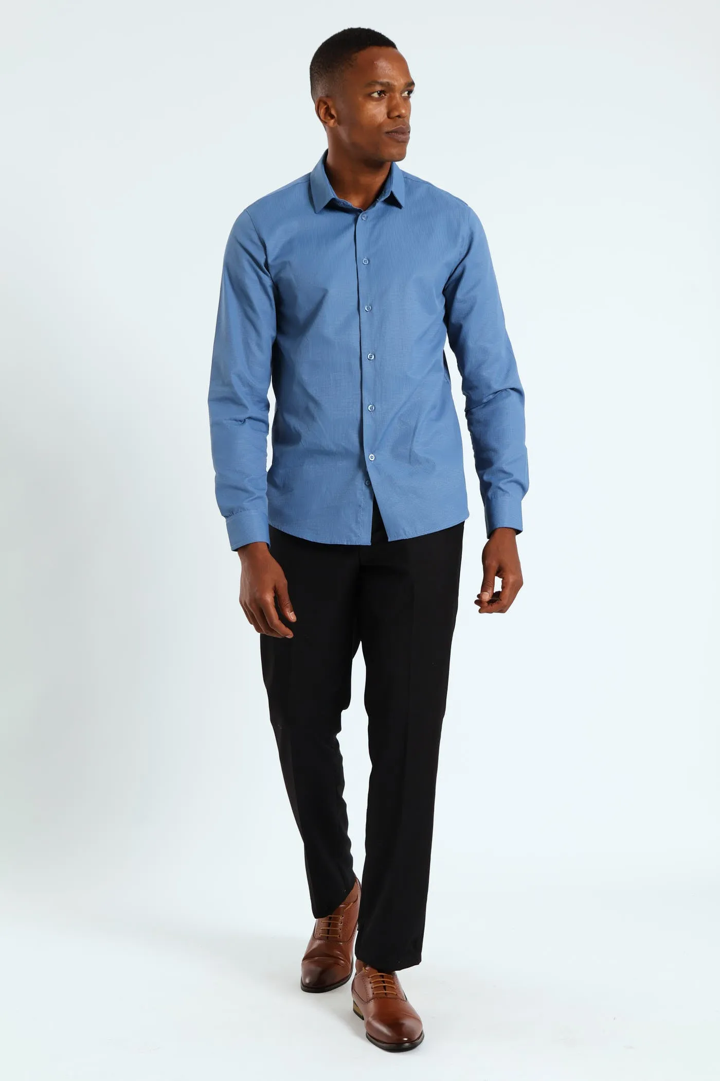 Long Sleeve Textured Shirt - Teal sold by Edgars product image thumbnail 2