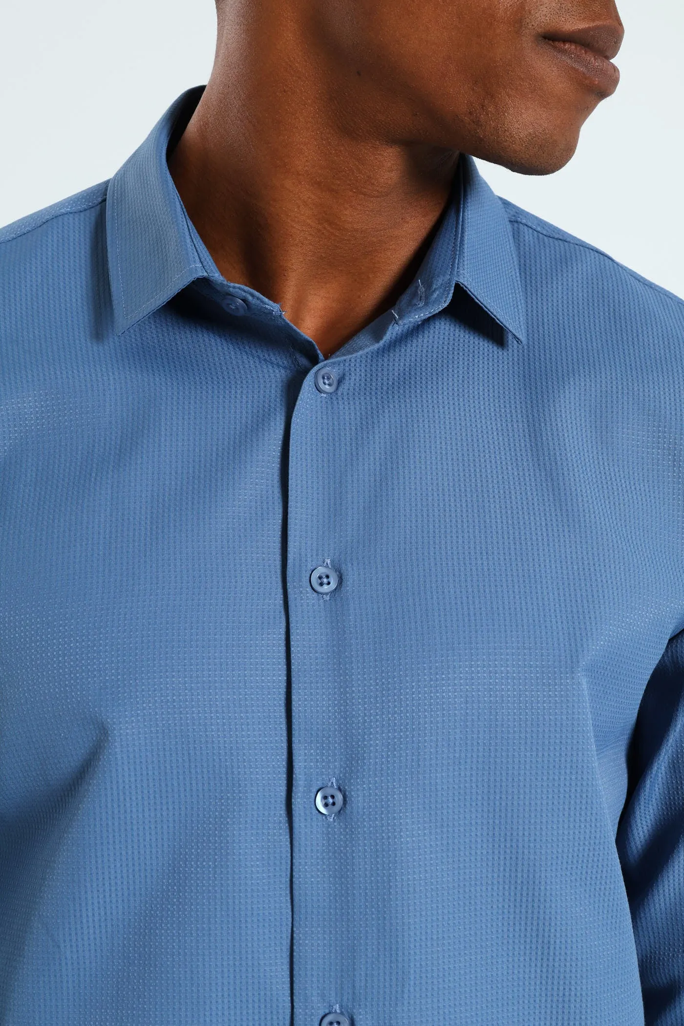 Long Sleeve Textured Shirt - Teal sold by Edgars product image thumbnail 3