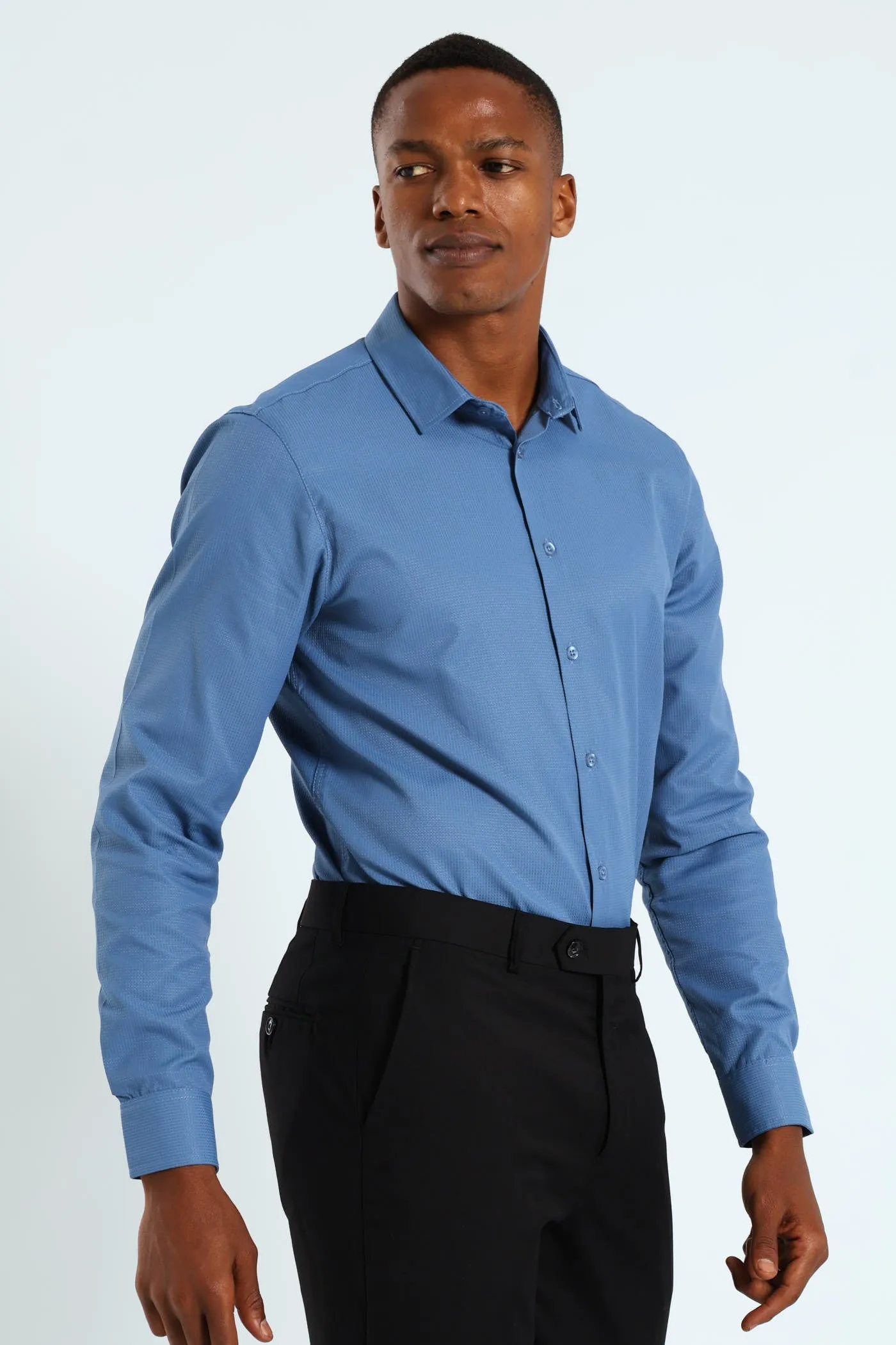 Long Sleeve Textured Shirt - Teal sold by Edgars product image thumbnail 5
