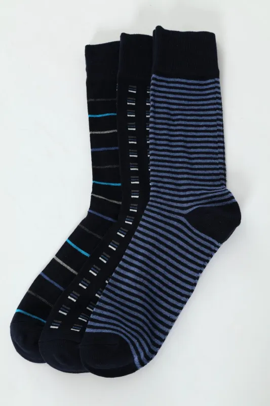 3 Pack Anklet Socks - Navy made by Edgars