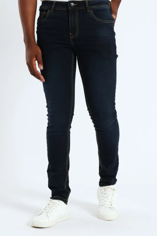 Cormac Skinny Denim - Blue/Black sold by Edgars 
