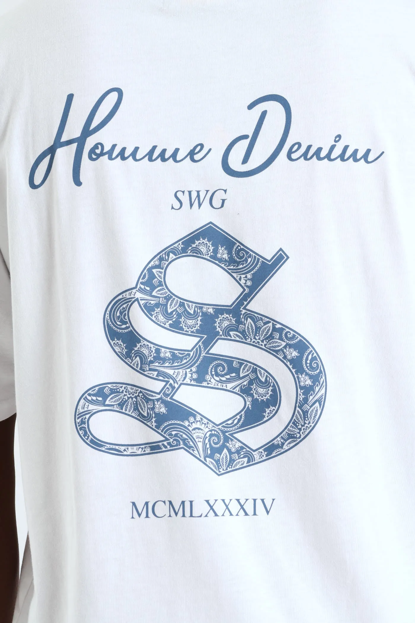 Back Print Homme Denim Tee - White sold by Edgars product image thumbnail 5