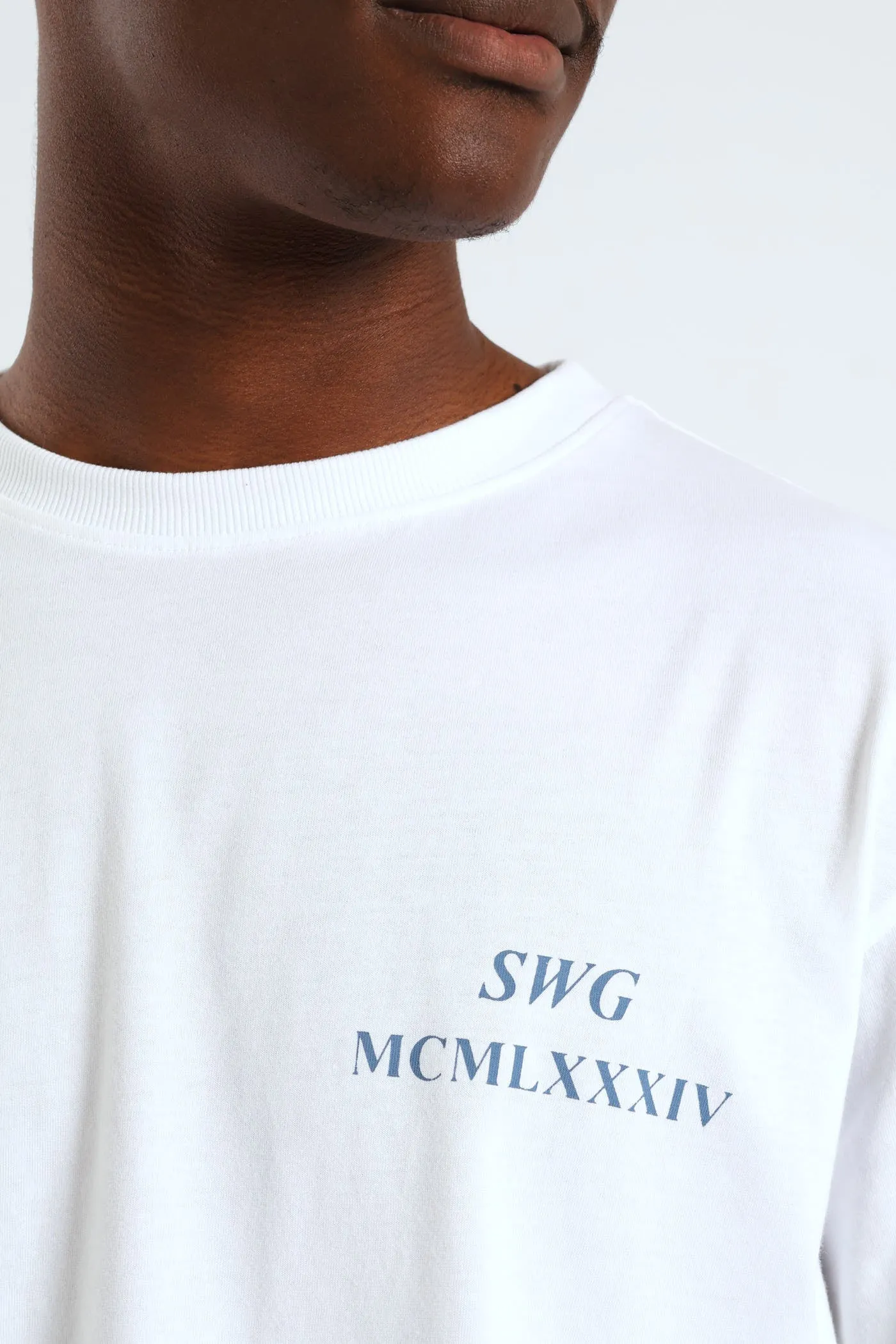 Back Print Homme Denim Tee - White sold by Edgars product image thumbnail 4