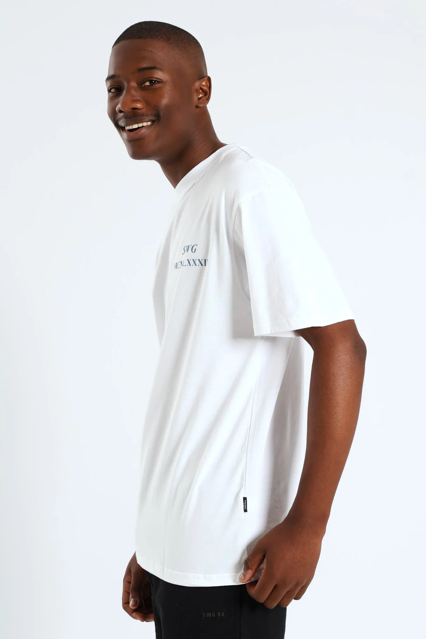 Back Print Homme Denim Tee - White sold by Edgars product image thumbnail 3