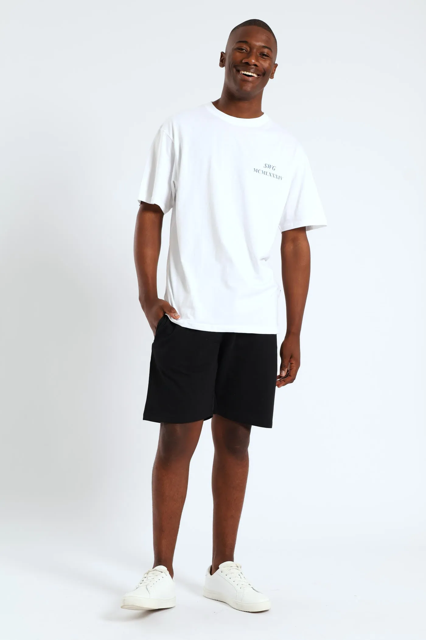 Back Print Homme Denim Tee - White sold by Edgars product image thumbnail 2