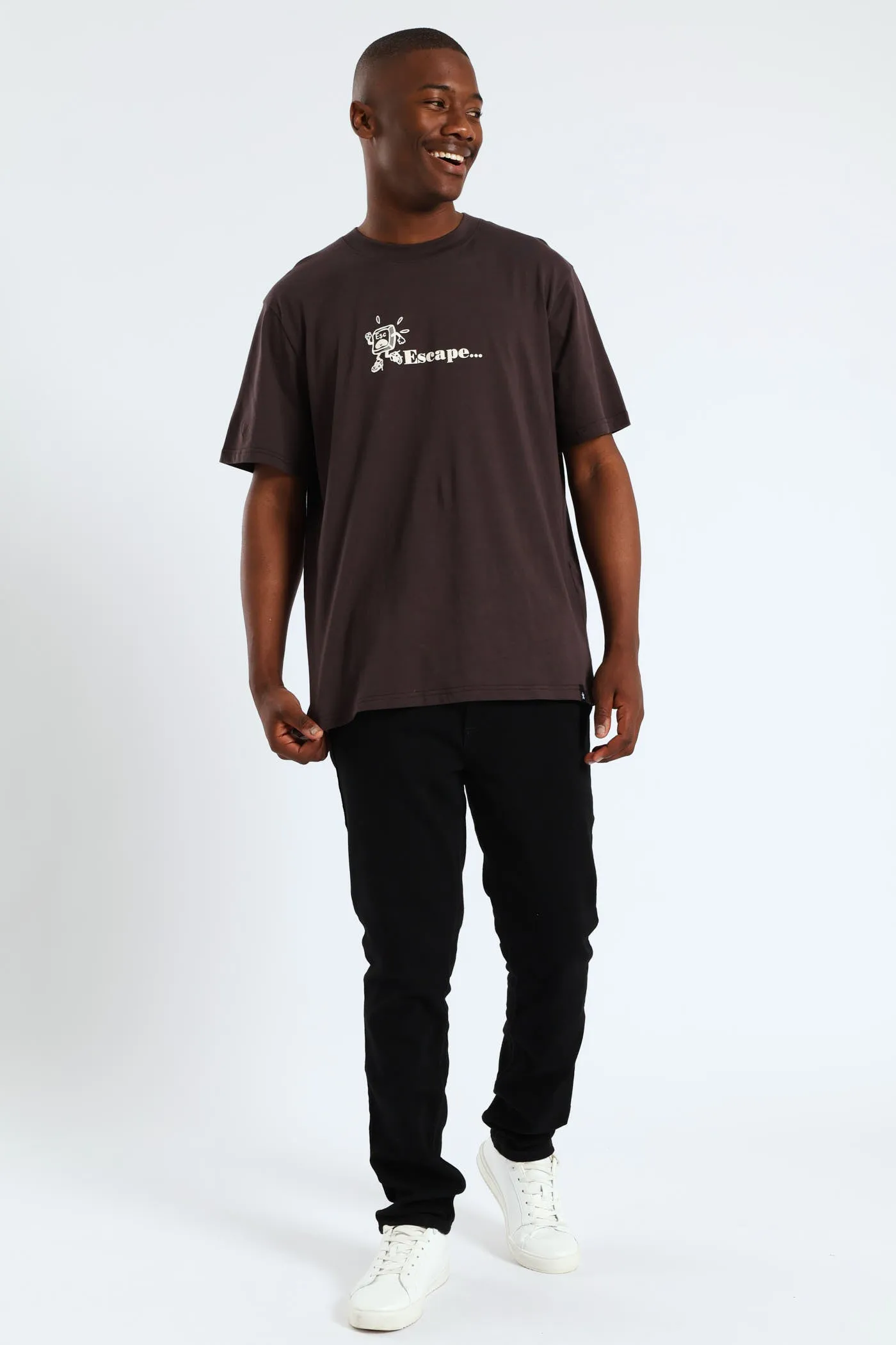 Too Many Issues Front & Back Tee - Chocolate sold by Edgars product image thumbnail 2