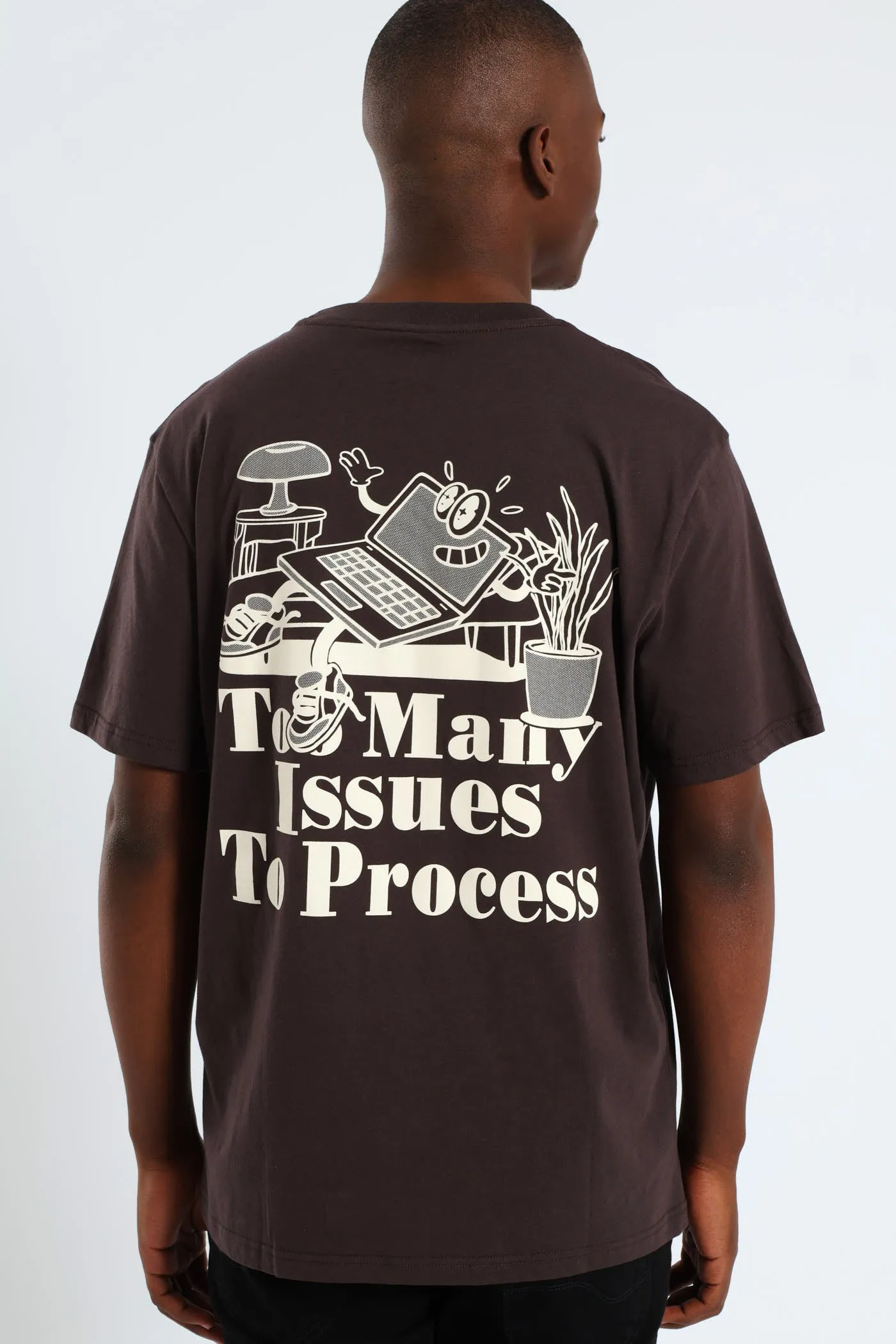 Too Many Issues Front & Back Tee - Chocolate sold by Edgars product image thumbnail 5