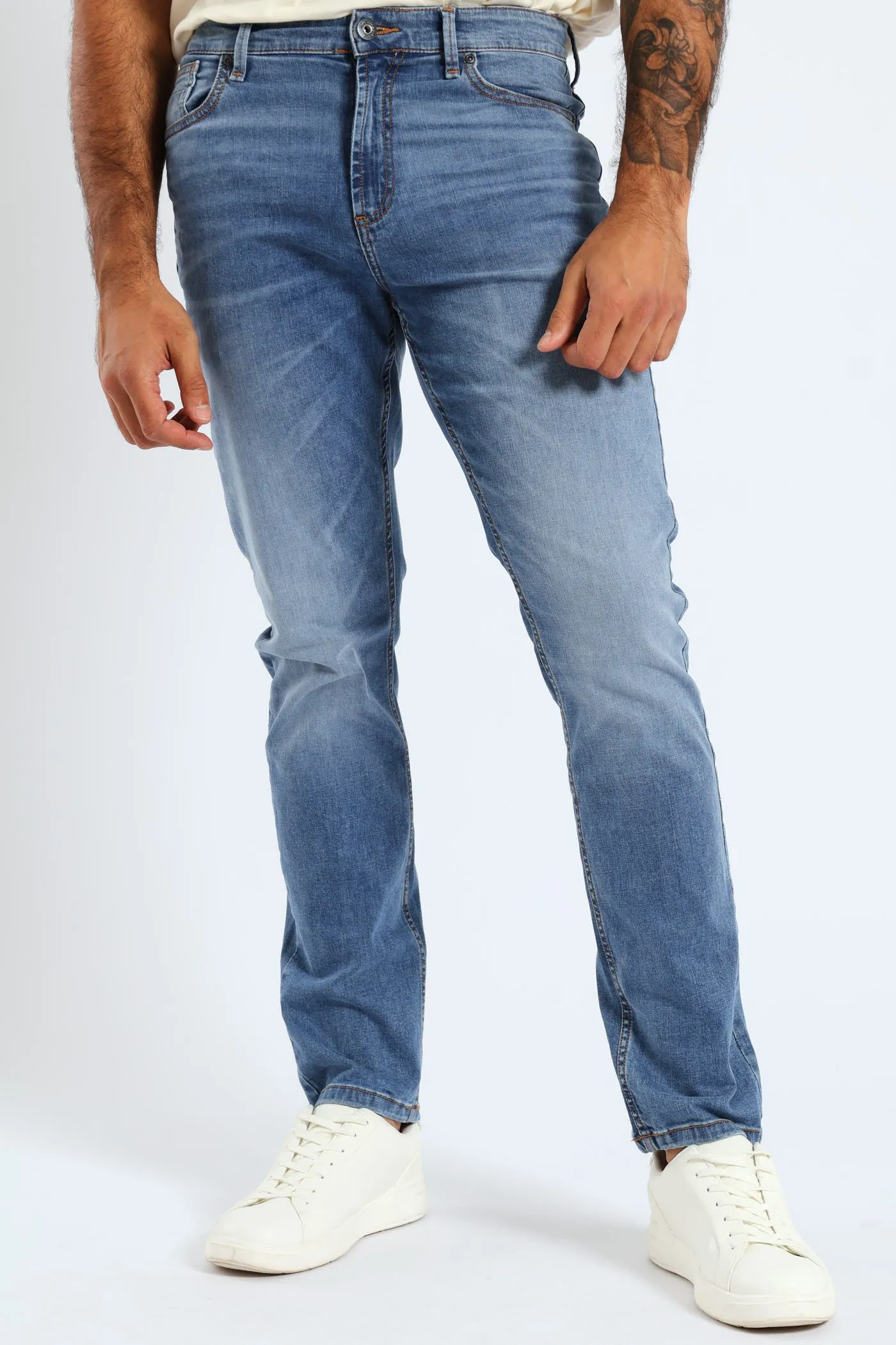 Mid Quartz Slim Denim - Mid Wash sold by Edgars